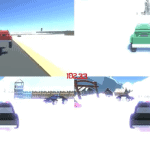 Red truck is on the secret map in the snow level of Racing Bros